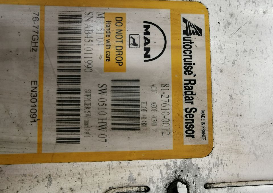 RADAR DYSTRONIK MAN 81.27610-0012 - Système électrique pour Camion: photos 2 RADAR DYSTRONIK MAN 81.27610-0012 - Système électrique pour Camion: photos 2