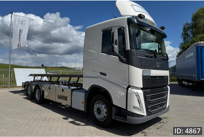 Volvo FH 500 Globetrotter, Euro 6, / 6x2 / Hydraulic body / frame 7.4 m / Tail lift - Camion porte-conteneur/ Caisse mobile: photos 5 Volvo FH 500 Globetrotter, Euro 6, / 6x2 / Hydraulic body / frame 7.4 m / Tail lift - Camion porte-conteneur/ Caisse mobile: photos 5
