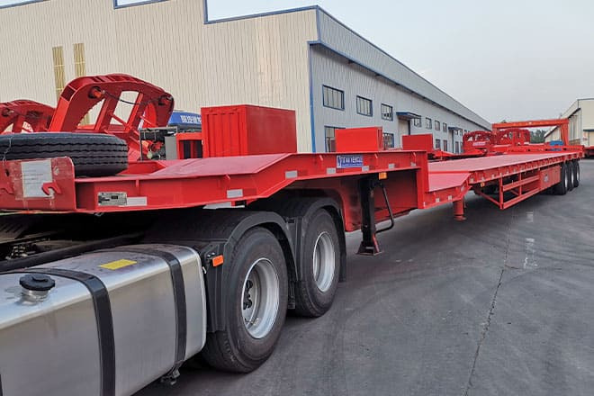TITAN 3 Axle Extendable Drop Deck Trailers for Sale in Vietnam - Semi-remorque surbaissé: photos 3 TITAN 3 Axle Extendable Drop Deck Trailers for Sale in Vietnam - Semi-remorque surbaissé: photos 3