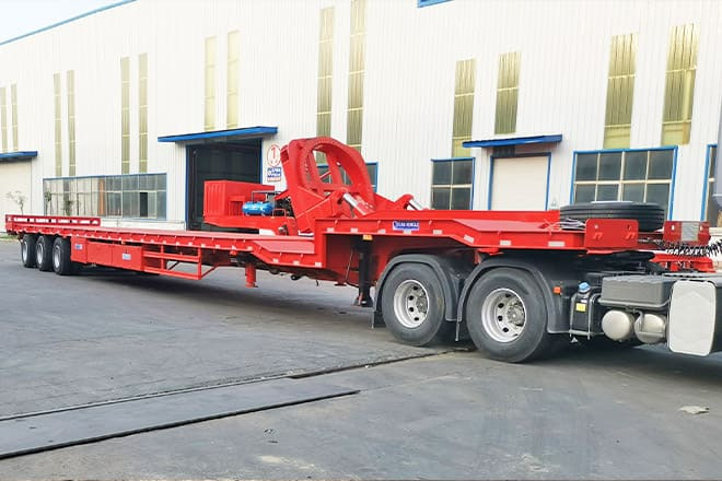 TITAN 3 Axle Extendable Drop Deck Trailers for Sale in Vietnam - Semi-remorque surbaissé: photos 1 TITAN 3 Axle Extendable Drop Deck Trailers for Sale in Vietnam - Semi-remorque surbaissé: photos 1