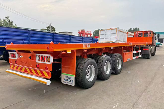 TITAN 40Ft Flatbed Trailer for Sale Price in Jamaica - Semi-remorque plateau: photos 2 TITAN 40Ft Flatbed Trailer for Sale Price in Jamaica - Semi-remorque plateau: photos 2