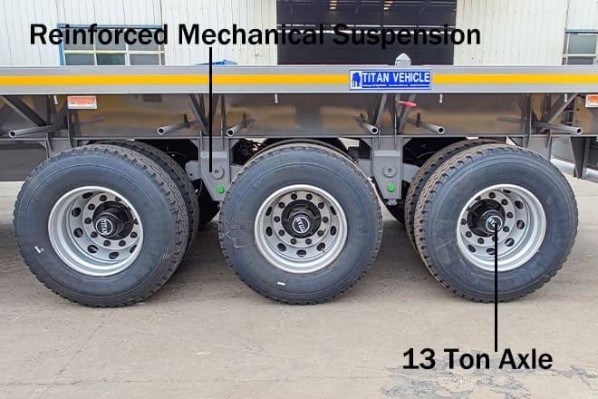 TITAN Tri Axle 40Ft Flatbed Trailer Price for Sale in Sierra Leone - Semi-remorque plateau: photos 3 TITAN Tri Axle 40Ft Flatbed Trailer Price for Sale in Sierra Leone - Semi-remorque plateau: photos 3