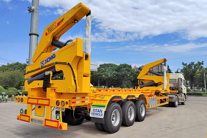 XCMG 40T Container Side Lift Trailer for Sale in Tanzania - Semi-remorque porte-conteneur/ Caisse mobile: photos 1 XCMG 40T Container Side Lift Trailer for Sale in Tanzania - Semi-remorque porte-conteneur/ Caisse mobile: photos 1