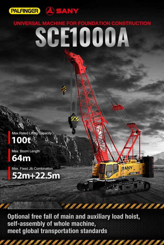 Palfinger SANY SCE1000A - Grue sur chenilles: photos 1 Palfinger SANY SCE1000A - Grue sur chenilles: photos 1