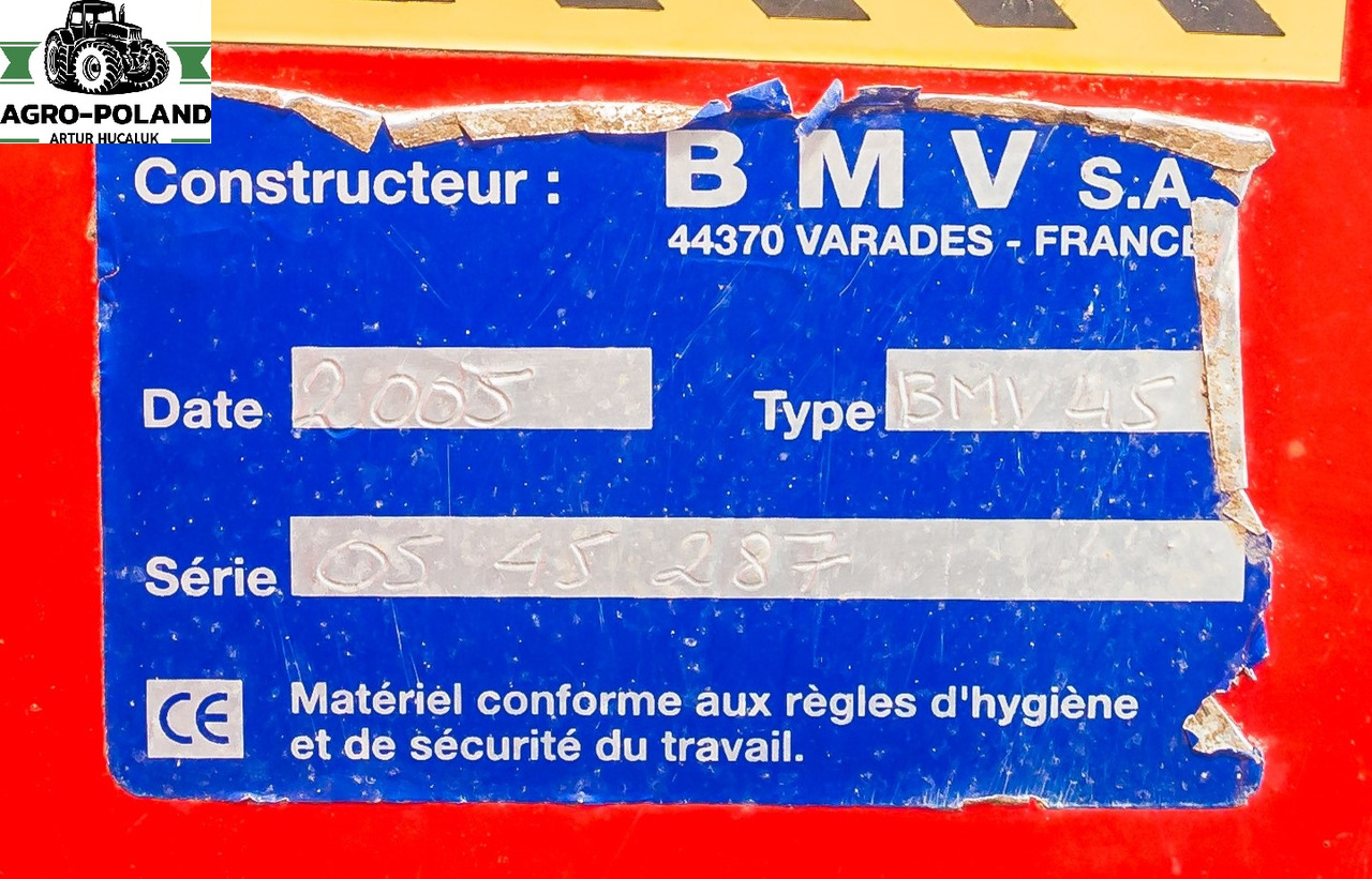 BMV 45 - 450 CM - 2005 ROK - Accessoire aux ensileuses: photos 5 BMV 45 - 450 CM - 2005 ROK - Accessoire aux ensileuses: photos 5