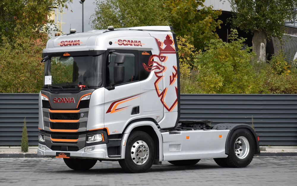Scania R450 / HYDRAULIKA / RETARDER / ACC / KLIMA / FULL LEDY / ALUFELGI / SERWISOWANA / SPROWADZONA - Tracteur routier: photos 1 Scania R450 / HYDRAULIKA / RETARDER / ACC / KLIMA / FULL LEDY / ALUFELGI / SERWISOWANA / SPROWADZONA - Tracteur routier: photos 1