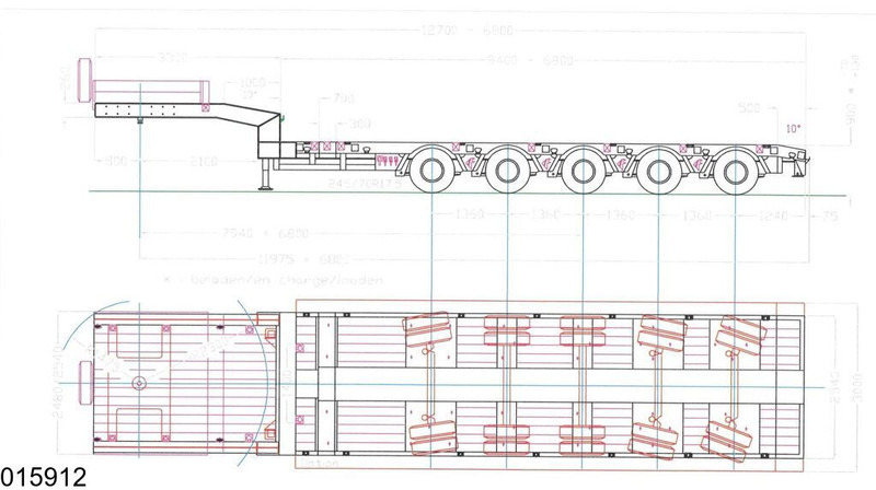 Faymonville multi max 85.000 KG, Steering axle - Semi-remorque surbaissé: photos 3 Faymonville multi max 85.000 KG, Steering axle - Semi-remorque surbaissé: photos 3