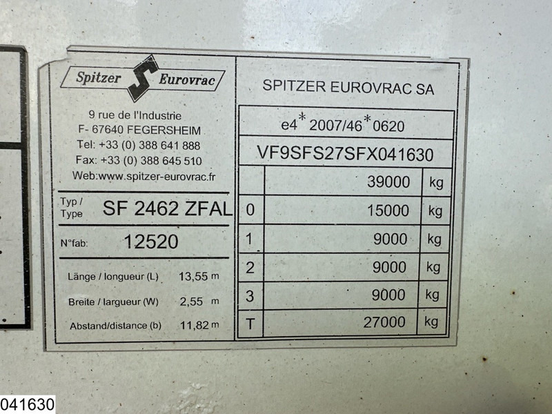 SPITZER Silo 62000 liters, 5 compartments - Semi-remorque citerne: photos 4 SPITZER Silo 62000 liters, 5 compartments - Semi-remorque citerne: photos 4