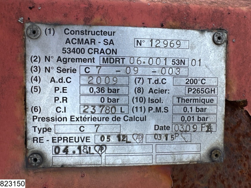Samro Bitum 23780 Litres, 1 compartment - Semi-remorque citerne: photos 4 Samro Bitum 23780 Litres, 1 compartment - Semi-remorque citerne: photos 4