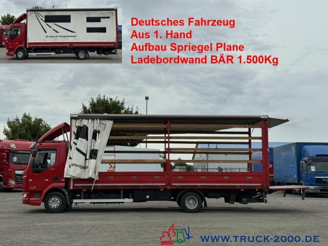 DAF LF220 Plane Spriegel Ladebordwand BÄR 1.500 Kg - Camion à rideaux coulissants: photos 1 DAF LF220 Plane Spriegel Ladebordwand BÄR 1.500 Kg - Camion à rideaux coulissants: photos 1