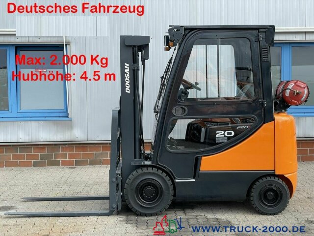 Doosan G20SC-5 Hubhöhe 4.5 m 2000 Kg 4505 h Neue Reifen - Chariot élévateur à gaz: photos 1 Doosan G20SC-5 Hubhöhe 4.5 m 2000 Kg 4505 h Neue Reifen - Chariot élévateur à gaz: photos 1