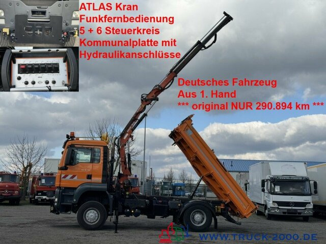 MAN 18.320 4x4 Atlas Kran 8,8m=770kg FB Winterdienst - Camion benne, Camion grue: photos 1 MAN 18.320 4x4 Atlas Kran 8,8m=770kg FB Winterdienst - Camion benne, Camion grue: photos 1