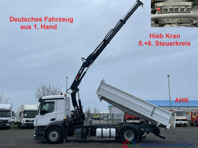 Mercedes-Benz Antos 1830 Hiab X-HIDUO138E2 Kran +FB 5+6 Kreis - Camion benne, Camion grue: photos 1 Mercedes-Benz Antos 1830 Hiab X-HIDUO138E2 Kran +FB 5+6 Kreis - Camion benne, Camion grue: photos 1