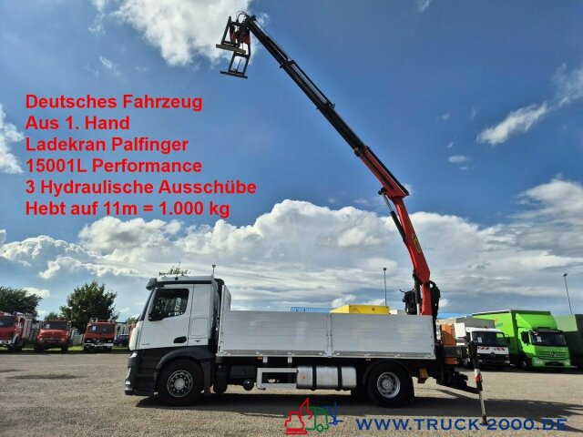 Mercedes-Benz Antos 1836 PK 15001L 11m = 1t. 5+6 Steuerkreis - Camion plateau, Camion grue: photos 1 Mercedes-Benz Antos 1836 PK 15001L 11m = 1t. 5+6 Steuerkreis - Camion plateau, Camion grue: photos 1
