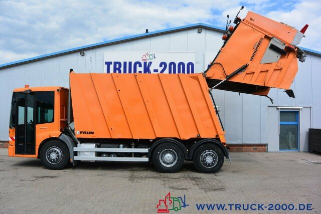 Benne à ordures ménagères pour transport de déchets Mercedes-Benz Econic 2633 Faun Variopress 522 Zöller Schüttung: photos 15