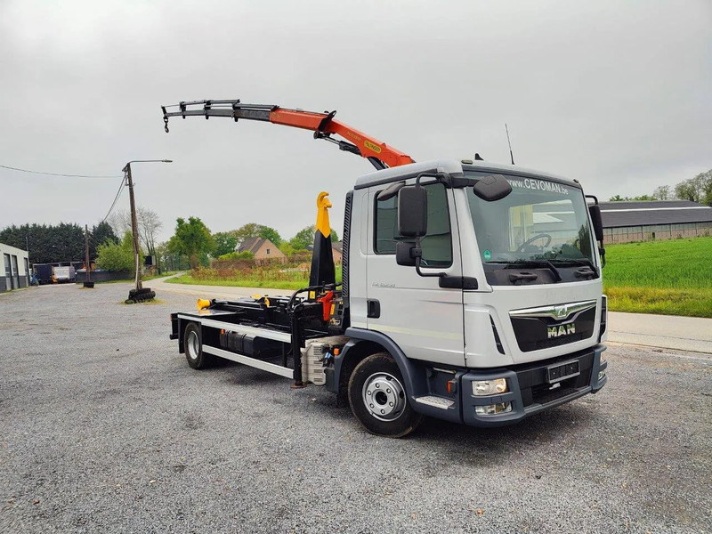 MAN TGL 12.250 Container + Palfinger PK5001 Remote - Camion ampliroll, Camion grue: photos 2 MAN TGL 12.250 Container + Palfinger PK5001 Remote - Camion ampliroll, Camion grue: photos 2