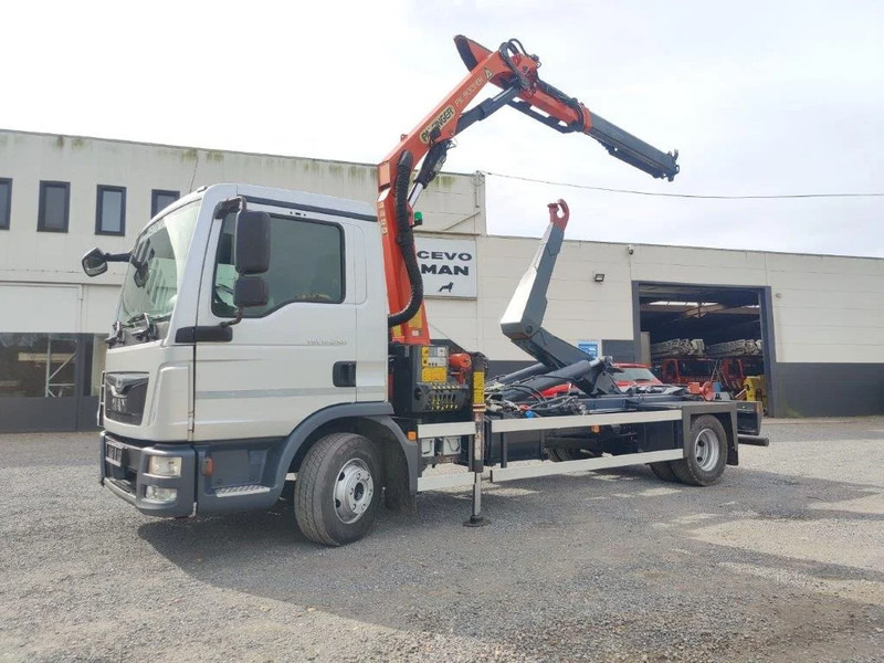 MAN TGL 12.250 Containersysteem met kraan Palfinger PK9001 + Remote - Camion ampliroll, Camion grue: photos 1 MAN TGL 12.250 Containersysteem met kraan Palfinger PK9001 + Remote - Camion ampliroll, Camion grue: photos 1