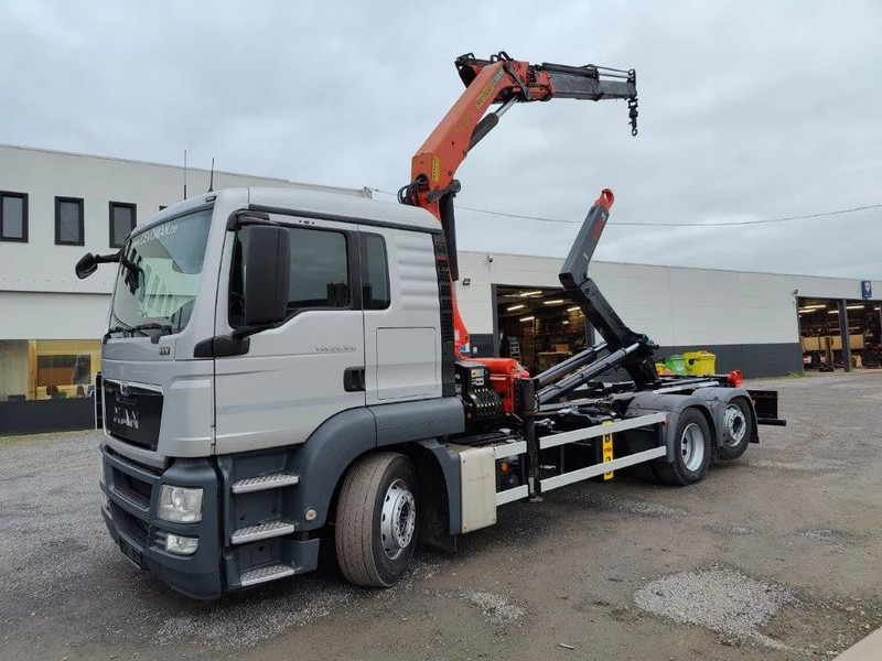 MAN TGS 26.320 Container Multilift + Kraan Palfinger PK16502 - Camion ampliroll, Camion grue: photos 1 MAN TGS 26.320 Container Multilift + Kraan Palfinger PK16502 - Camion ampliroll, Camion grue: photos 1