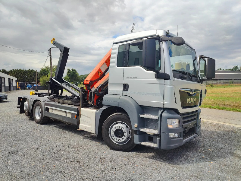 Camion ampliroll, Camion grue MAN TGS 26.420 Container / Palfinger PK18002: photos 16 Camion ampliroll, Camion grue MAN TGS 26.420 Container / Palfinger PK18002: photos 16