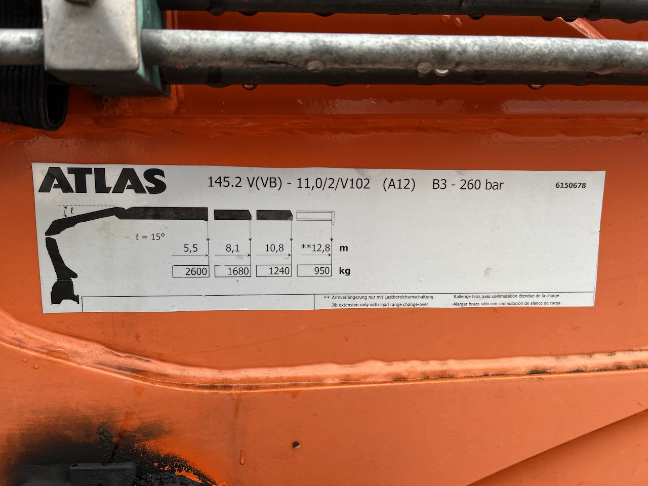 Camion grue, Camion plateau MAN TGX 26.480 6x2  Atlas 145.2 Baustoff: photos 7
