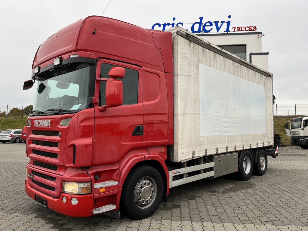Scania R440 6x2 Hiab 166 E-5 HiDuo | AHK | Lenk-Lift A. - Camion à rideaux coulissants, Camion grue: photos 1 Scania R440 6x2 Hiab 166 E-5 HiDuo | AHK | Lenk-Lift A. - Camion à rideaux coulissants, Camion grue: photos 1