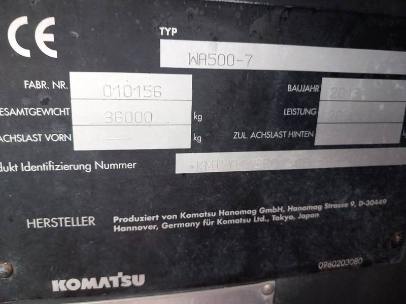 Komatsu WA500-7 - Chargeuse sur pneus: photos 2 Komatsu WA500-7 - Chargeuse sur pneus: photos 2
