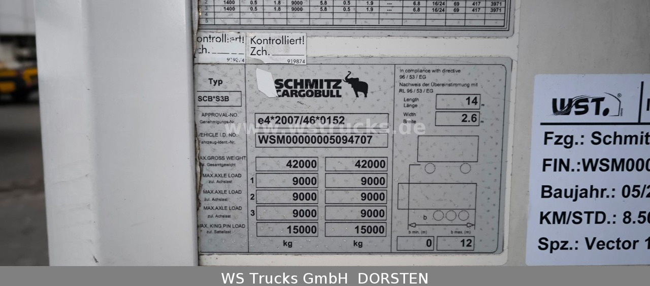 Schmitz Cargobull SKO 24 Kühlauflieger Vector 1550 Strom/Diesel - Semi-remorque fourgon: photos 5 Schmitz Cargobull SKO 24 Kühlauflieger Vector 1550 Strom/Diesel - Semi-remorque fourgon: photos 5