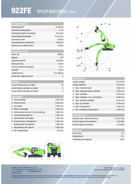 LIUGONG 922 FE vollelektrisch, 24.100 kg - Pelle sur chenille: photos 2 LIUGONG 922 FE vollelektrisch, 24.100 kg - Pelle sur chenille: photos 2
