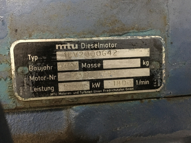 MTU 16V2000G42 USED - Engins de chantier: photos 5 MTU 16V2000G42 USED - Engins de chantier: photos 5