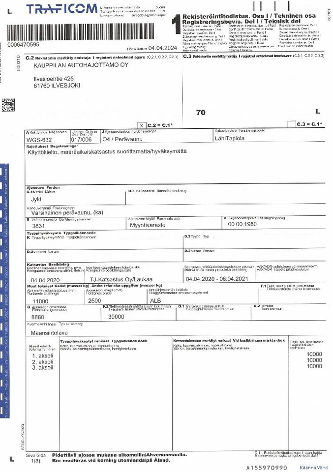 Remorque benne Jyki Automaattikasettipv: photos 29 Remorque benne Jyki Automaattikasettipv: photos 29