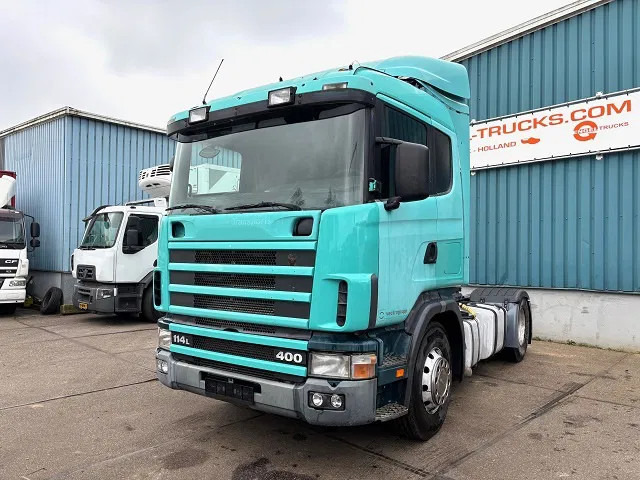 Scania R114-380 LA SLEEPERCAB 4x2 (EURO 2 / MANUAL GEARBOX / HYDRAULIC KIT / P.T.O. / FULL SPOILERSET / ETC.) - Tracteur routier: photos 1 Scania R114-380 LA SLEEPERCAB 4x2 (EURO 2 / MANUAL GEARBOX / HYDRAULIC KIT / P.T.O. / FULL SPOILERSET / ETC.) - Tracteur routier: photos 1