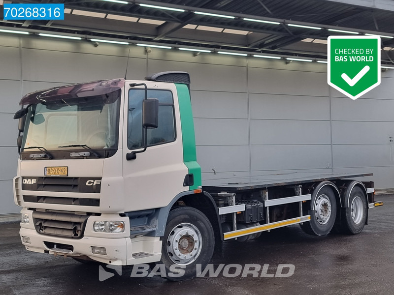 DAF CF75.250 6X2 NL-Truck open plateau PTO Lift+Lenkachse Euro 3 - Camion plateau: photos 1 DAF CF75.250 6X2 NL-Truck open plateau PTO Lift+Lenkachse Euro 3 - Camion plateau: photos 1