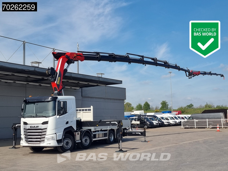 DAF XF 530 8X2 NEW Palfinger PK580 TEC Crane 8 + 4 Fly-jib Winch Retarder Lift+Lenkasche - Camion plateau, Camion grue: photos 1 DAF XF 530 8X2 NEW Palfinger PK580 TEC Crane 8 + 4 Fly-jib Winch Retarder Lift+Lenkasche - Camion plateau, Camion grue: photos 1