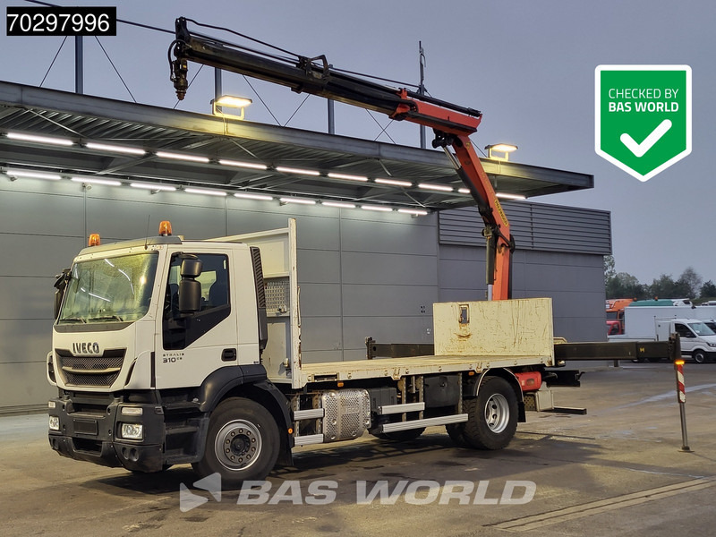 Iveco Stralis 310 Stralis 4X2 Palfinger PK 14002-EH Crane Steelsuspension Automatic Euro 6 - Camion plateau, Camion grue: photos 1 Iveco Stralis 310 Stralis 4X2 Palfinger PK 14002-EH Crane Steelsuspension Automatic Euro 6 - Camion plateau, Camion grue: photos 1