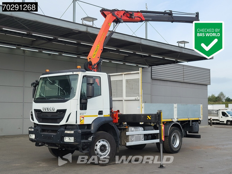 Iveco Trakker 310 4X2 Palfinger PK14002 EH Crane Kran Rotator Steelsuspension Big-Axle Manual Euro 6 - Camion plateau, Camion grue: photos 1 Iveco Trakker 310 4X2 Palfinger PK14002 EH Crane Kran Rotator Steelsuspension Big-Axle Manual Euro 6 - Camion plateau, Camion grue: photos 1