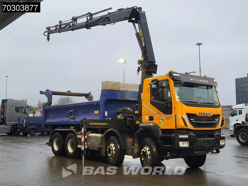 Iveco Trakker 450 8X4 HIAB 211 EP-4 Hiduo Kran Crane Big-Axle 2-Side Tipper Euro 6 - Camion benne, Camion grue: photos 3 Iveco Trakker 450 8X4 HIAB 211 EP-4 Hiduo Kran Crane Big-Axle 2-Side Tipper Euro 6 - Camion benne, Camion grue: photos 3
