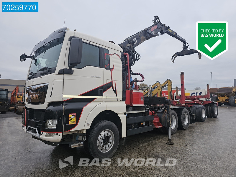 MAN TGX 26.580 6X4 Jonsered 2490 HolzKran Retarder Hiab Crane Big-Axle Euro 6 - Camion grumier, Camion grue: photos 1 MAN TGX 26.580 6X4 Jonsered 2490 HolzKran Retarder Hiab Crane Big-Axle Euro 6 - Camion grumier, Camion grue: photos 1