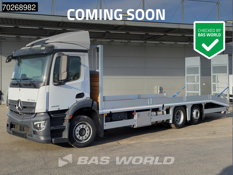 Mercedes-Benz Actros 2532 6X2 NEW! Machine tansporter Oprijwagen Lenkachse Navi Euro 6 - Camion porte-voitures: photos 1 Mercedes-Benz Actros 2532 6X2 NEW! Machine tansporter Oprijwagen Lenkachse Navi Euro 6 - Camion porte-voitures: photos 1