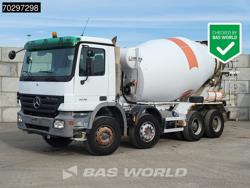 Mercedes-Benz Actros 3236 8X4 9m3 Liebherr 3-Pedals Steelsuspension Big-Axle Euro 3 - Camion malaxeur: photos 1 Mercedes-Benz Actros 3236 8X4 9m3 Liebherr 3-Pedals Steelsuspension Big-Axle Euro 3 - Camion malaxeur: photos 1