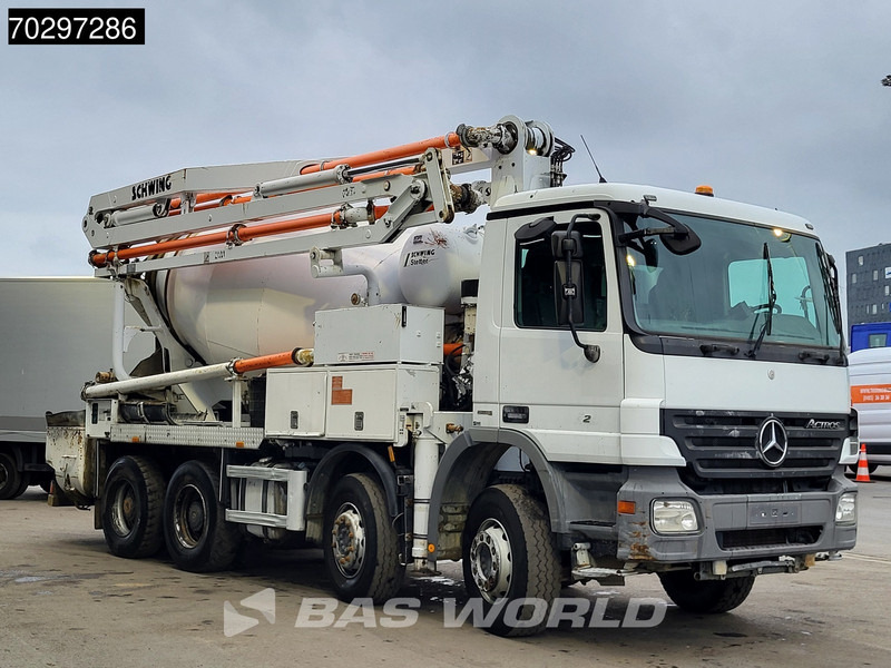Mercedes-Benz Actros 3241 8X4 21meter Pump + 7m3 Stetter Mixer Steelsuspension Big-Axle Manual Euro 5 - Camion pompe: photos 3 Mercedes-Benz Actros 3241 8X4 21meter Pump + 7m3 Stetter Mixer Steelsuspension Big-Axle Manual Euro 5 - Camion pompe: photos 3