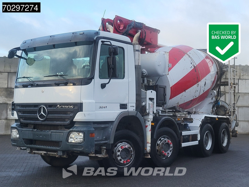 Mercedes-Benz Actros 3241 8X4 Putzmeister M24-3 Pump + 9m3 LIEBHERR Mixer Steelsuspension 3-Pedals Euro 4 - Camion pompe: photos 1 Mercedes-Benz Actros 3241 8X4 Putzmeister M24-3 Pump + 9m3 LIEBHERR Mixer Steelsuspension 3-Pedals Euro 4 - Camion pompe: photos 1