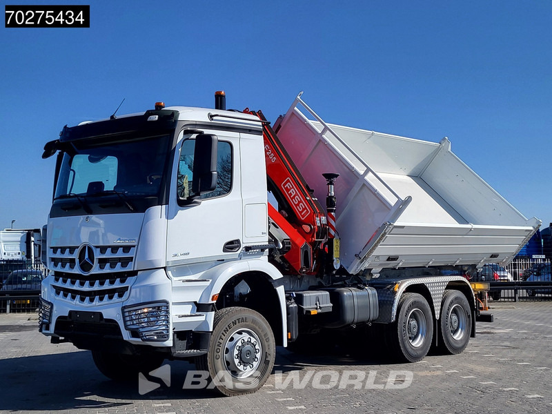 Mercedes-Benz Arocs 3348 6X6 NEW Fassi F255A.2.24 Kran Crane 3-way tipper Navi Euro 6 - Camion benne, Camion grue: photos 1 Mercedes-Benz Arocs 3348 6X6 NEW Fassi F255A.2.24 Kran Crane 3-way tipper Navi Euro 6 - Camion benne, Camion grue: photos 1