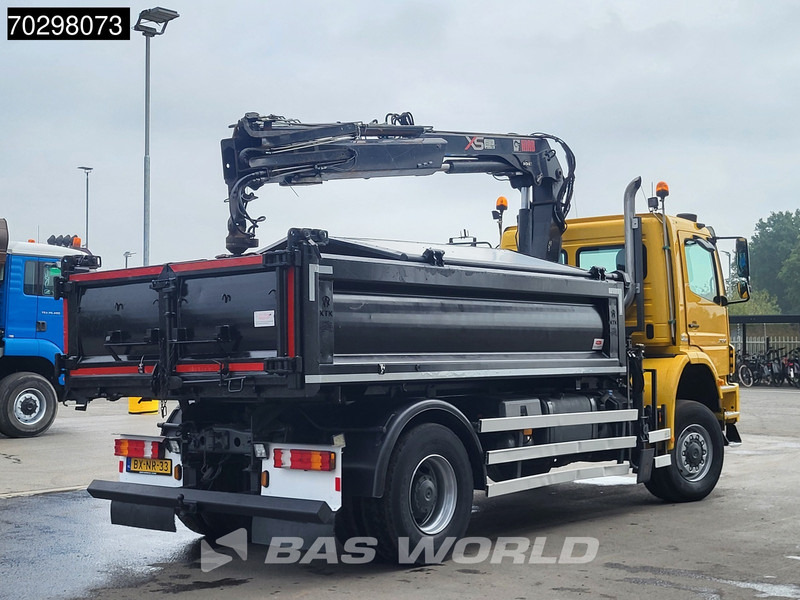 Camion benne, Camion grue Mercedes-Benz Axor 2124 Axor 4X4 8m3 Tipper HIAB 122 B-2 HIDUO Crane Steel suspension Automatic Big-Axle Euro 5: photos 18