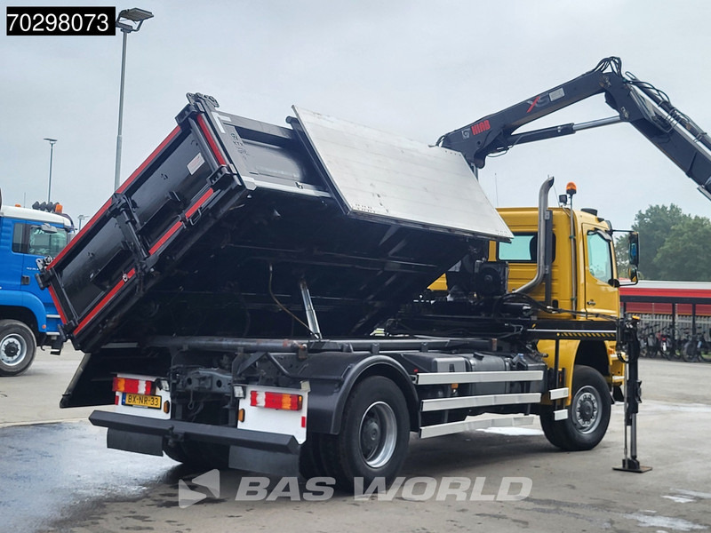 Camion benne, Camion grue Mercedes-Benz Axor 2124 Axor 4X4 8m3 Tipper HIAB 122 B-2 HIDUO Crane Steel suspension Automatic Big-Axle Euro 5: photos 7