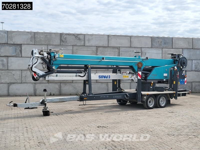 Paus PTK31 2 axles 661 Betriebsstun. 31meter Aanhangerkraan op 3500kg - Remorque plateau: photos 1 Paus PTK31 2 axles 661 Betriebsstun. 31meter Aanhangerkraan op 3500kg - Remorque plateau: photos 1