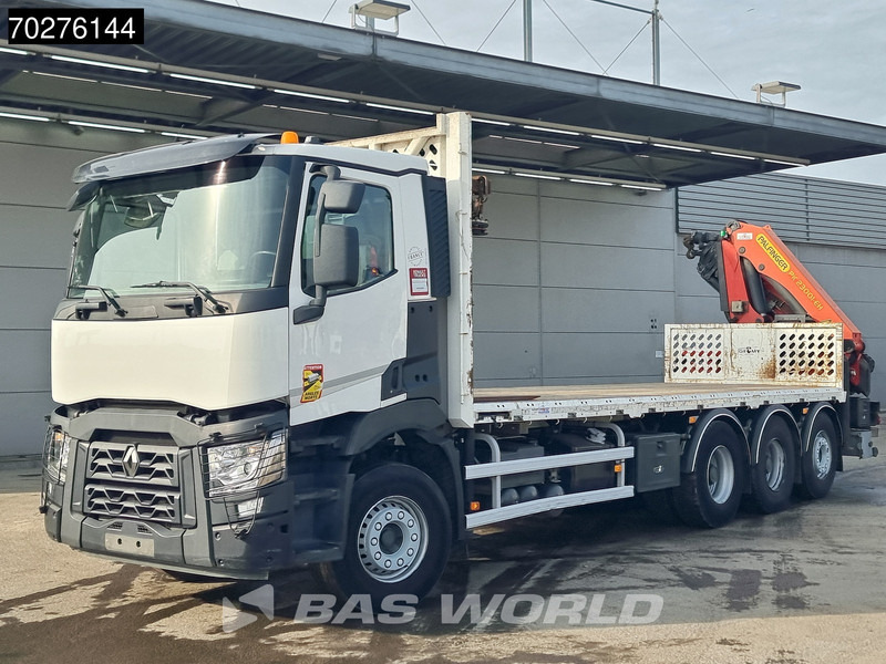 Camion plateau, Camion grue Renault C 380 8X4 Palfinger PK 23001 EH Remote Lift+Lenkachse Euro 6: photos 13