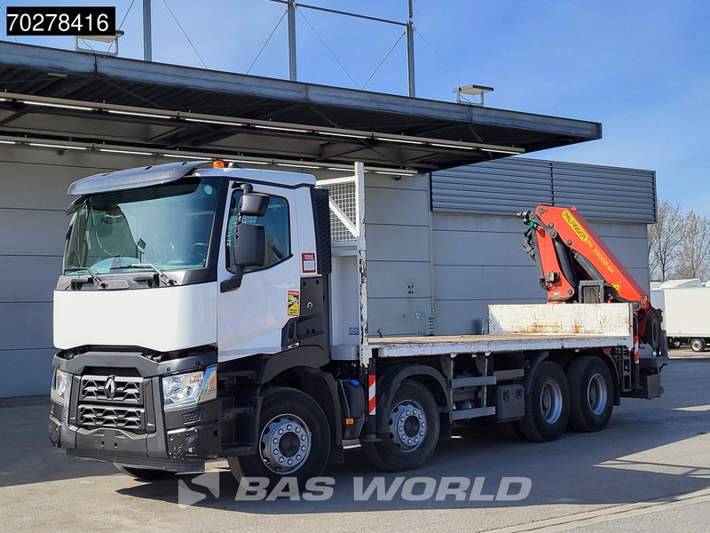 Camion plateau, Camion grue Renault C 430 8X4 Palfinger PK33002EH Euro 6 Big Axle: photos 10
