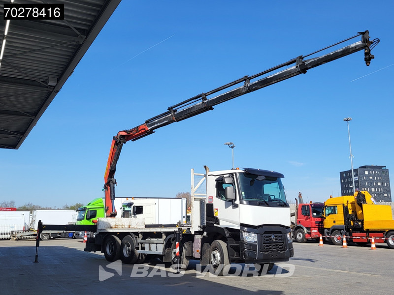 Camion plateau, Camion grue Renault C 430 8X4 Palfinger PK33002EH Euro 6 Big Axle: photos 9