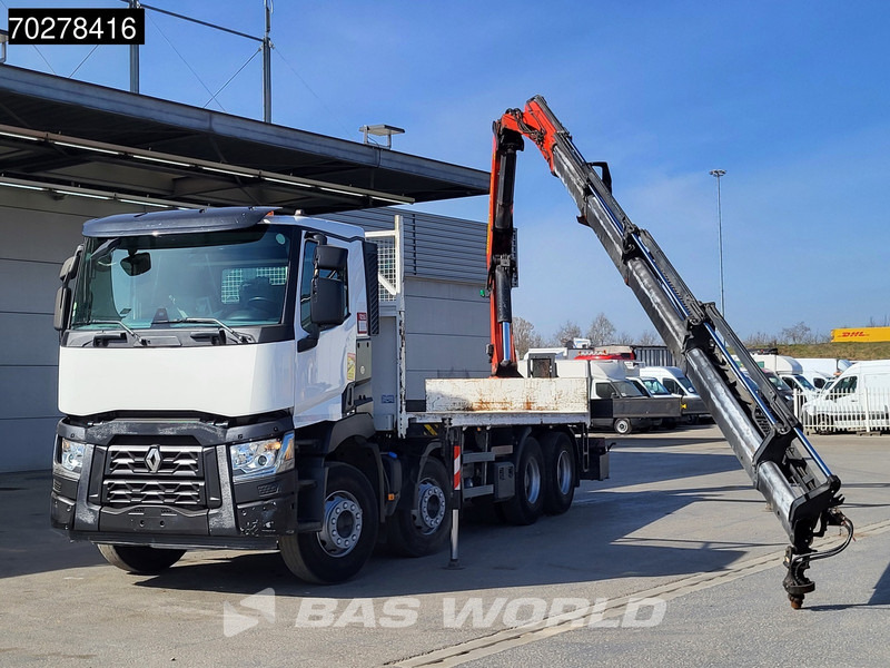 Renault C 430 8X4 Palfinger PK33002EH Kran Crane Big Axle Euro 6 - Camion plateau, Camion grue: photos 1 Renault C 430 8X4 Palfinger PK33002EH Kran Crane Big Axle Euro 6 - Camion plateau, Camion grue: photos 1