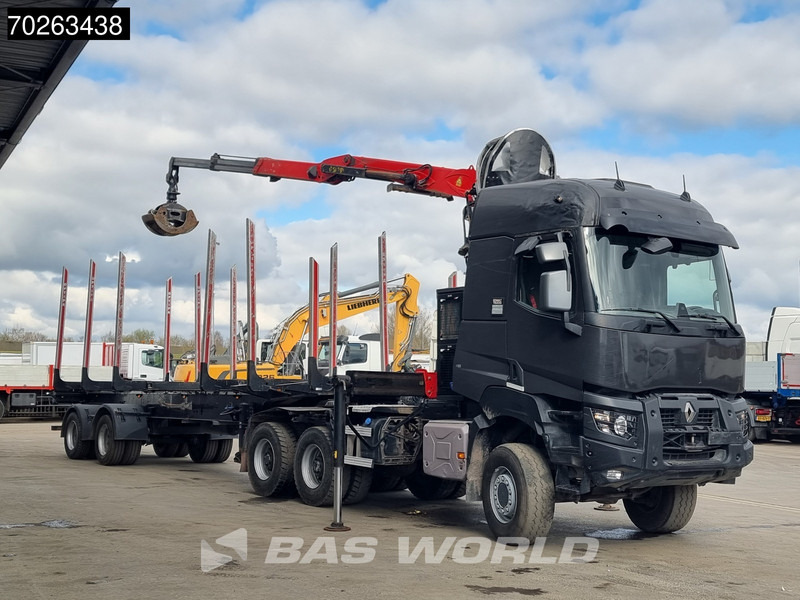 Renault K 520 6X6 Holz Kran Palfinger Q180Z96 6x6 Big-Axle Steelsuspension - Camion grumier, Camion grue: photos 2 Renault K 520 6X6 Holz Kran Palfinger Q180Z96 6x6 Big-Axle Steelsuspension - Camion grumier, Camion grue: photos 2
